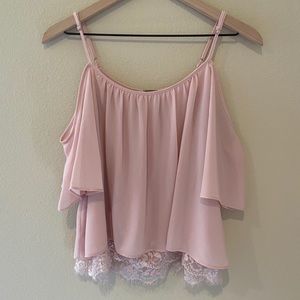Forever 21 Off Shoulder Dusty Pink Top